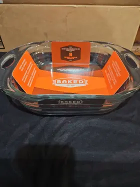 Cz10430 Anchor Hocking Baked By Fire King 8 X Glass Baking Dish