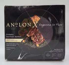 Anolon 051153143861 Black 4-quart Hybrid Nonstick Casserole Pan With Lid - Nob