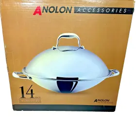 Anolon 051153819872 Advanced Nonstick 14 Inch Covered Wok Stir Fry Pan New Open Box