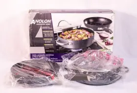 Anolon 051153846403 Advanced Home 3-piece Nonstick Cookware Set - Moonstone