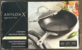 14348 Anolon Nib X Nonstick Hybrid Frying Pan With Lid 10 Inch Covered Stir Fry Wok