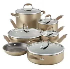 84642 Anolon Advanced Home Hard-anodized Nonstick 11-piece Cookware Set Bronze