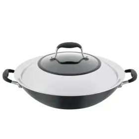 84660 Anolon New Advanced Home 14 Inch Hard Anodized Nonstick Wok With Side Handle And Lid
