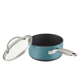89136175 Anolon Achieve 2 Quart Nonstick Hard Anodized Sauce Pan With Lid Teal