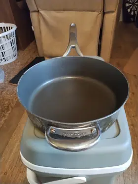 Qq17t Anolon Nouvelle Copper Hard Anodized Nonstick 3qt/2.8l Saute Fry Pan 3 Inch Deep