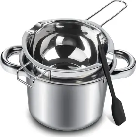 Anthone Amo 445013065081 Double Boiler Pot Set 600ml/0.5 Quart Chocolate Melting With 1.5 304 Stainles