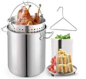 Arc 679833000329 Commercial 32- 100 Quart Turkey Fryer Crawfish Boiler Stock Pot Stainless Steel