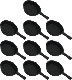 6740ytuze7uu4311tw2 Artibetter 10pcs Miniature Skillet Mini Cast Iron Small Frying Pan