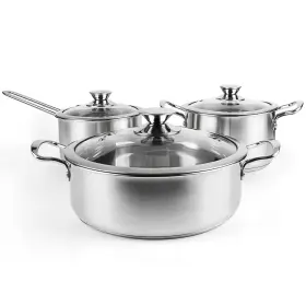 Guoguo666 Askscici Stainless Steel Pots And Pans Set 6 Piece Kitchen Induction Cookware Sets
