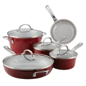 10768 Ayesha Curry Home Collection Nonstick Cookware Pots And Pans Set 9 Piece Sien