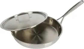 131315.02r Babish 12-inch Triply Stainless Steel Professional Grade Fry Pan With Lid