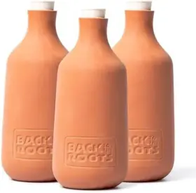 Back To The Roots 810667035471 Self-watering Terracotta Olla Pot Pack Of 3 700ml Provides