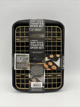 Bake & Sirve 744759561589 Nonstick Toaster Oven Set 3 Piece