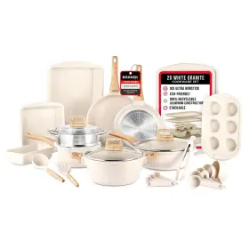 Bakken- Swiss 850053769481 Bakken-swiss 20-piece Kitchen Cookware Set Granite Non-stick Eco-friendly