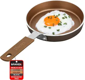 Bkcwmin55 Bakken- Swiss 2-piece Mini Nonstick Egg Pan And Omelet 5.5ftft With Copper/golden