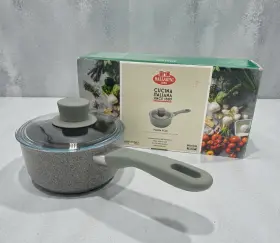 75003-096-0 Ballarini Henckels Parma Plus 1.5 Quart Aluminum Nonstick Saucepan Pot With Lid Italy