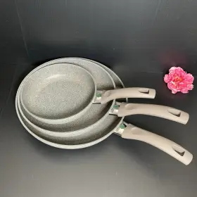 Ballarini 816700026291 Forged Aluminum 3 Piece Gray Fry Pan Set - Made In Italy