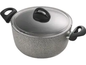 Oop-78936 Ballarini Parma Forged Aluminum 4.8 Quart Dutch Oven Nonpfoa With Glass Lid Dmg Read