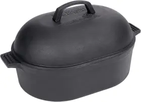 7418 Bayou Classic 12- Quart Oval Roaster With Lid / Cracked