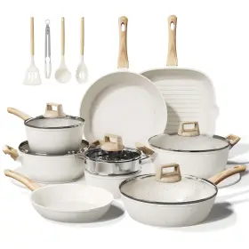 Bz106 Bazova 24 Pcs Pots And Pans Set Non Stick Ceramic Cookware Healthy Toxic