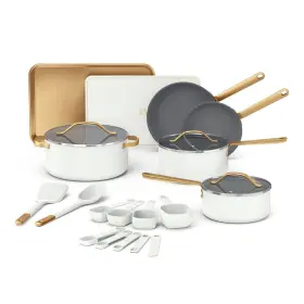Beautiful 829486290589 21-piece Ceramic Nonstick Cookware Set With Evergood Coating