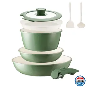 B0f1y2l9pz Becigar 8pcs Ceramic Cookware Nonstick Pan Removable Handle Pots And Pa