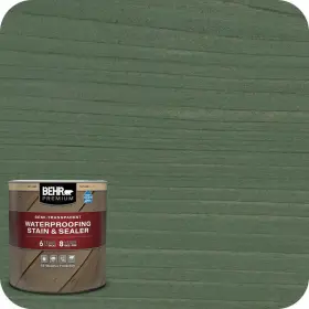 St-126 Behr Premium 445013554509 1 Quart #st-126 Woodland Green Semi-transparent Waterproofing Exterior Wood Stain