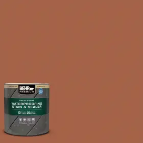 Sc-236 Behr Premium 445050641675 1 Quart #sc-236 Western Redwood Solid Color Waterproofing Exterior Wood Stain And