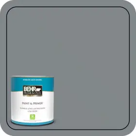 N500-5 Behr Premium Plus 726084929302 1 Quart #n500-5 Magnetic Gray Color Satin Enamel Low Odor Interior Paint And Primer