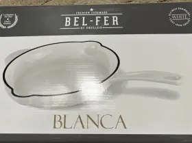 26008s Bel - Fer Blanca 10.5 Enameled Cast Iron Skillet New In Box