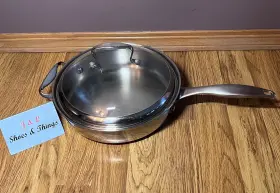30779 Belgique Tools Of The Trade Stainless Steel 9.5 Inch Skillet Saute Pan 3 Quart