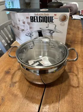 Belgique 726895220735 Tools Of The Trade Classique Stainless 3 Quart Soup Pot With Glass Lid