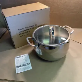 Belss8stk Belgique 8 Quart Stainless Steel Stock Pot With Vented Lid - New In Box