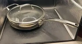 Hs10817 Belgique Hs11014 3 Quart Stainless Steel Frying Saute Pan With Vented Glass Lid