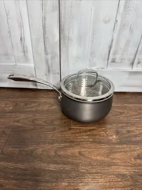 Hs11217 Belgique 3 Quart Oven Safe Steamer Pot With Vented Lid And Insert Cookware Pan