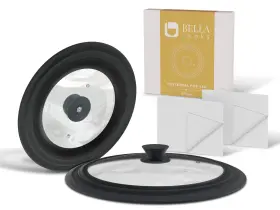 Bella Cooks 860009109551 Universal Lids For Pots Pans And Skillets 2set Frying Pan Cover Fits Fit 7 Inch 8