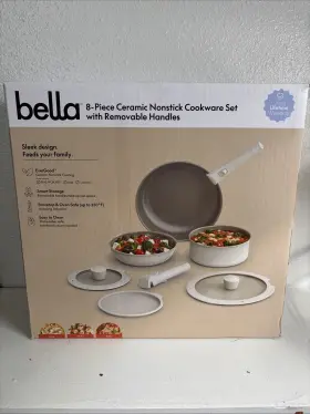 U3-101 Bella -u3-101 8-piece Removable Handle Cookware Set Fits Anywhere