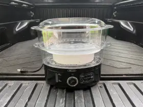 Xj-10102a Bella Food Steamer 2-tier With Lid Model New No Box Xj-10102a Bella Food Steamer 2-tier With Lid Model New No Box