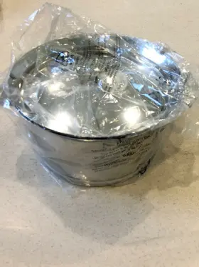 1104.155 Berghoff Stacca Stainless Steel Covered Casserole Dish Round 7 Inch 3 Quart Blue