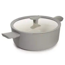 3950431 Berghoff Balance 11 Inch 6.5 Quart Aluminum Nonstick Ceramic Stockpot In Moonmist