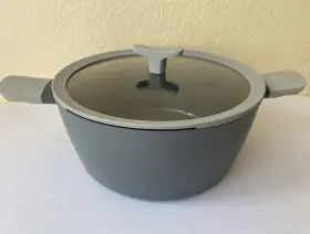 Berghoff 413821370040 Cera-green Non-stick Stockpot Gray 6.9qt/6.5l 11 Inch Lid All Cooktops New
