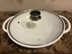 631539.0 Berndes Vario Click Pearl 5.25 Quart Induction Round Wok With Lid White 13.5 In