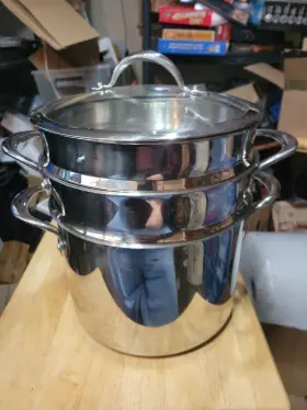8608mp Better Homes And Gardens - 8 Quart Stainless Stock Pot With Dual Steamer Basket Inserts