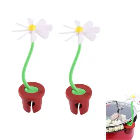 Beyondnice 302298484588 2 Pcs Pot Lid Lifter Silicone Spill Proof Splash-proof Steam Relea