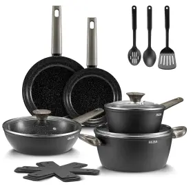 F9115 Bezia Induction Cookware Set 15-piece Nonstick Pots And Pans Non Stick Ki