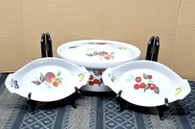 Cob13 Bia Cordon Bleu Vtg 4-piece Set Oval Casserole With Lid 2 Serving Dishes