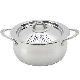 Bialetti 076753075930 6 Quart Pasta Pot With Strainer Lid Stainless-steel Elongated Oval For