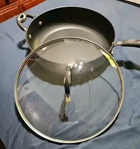 Bialetti Ooakc034 12 Inch Italian 5.5 Quart Non Stick Frying Pan Skillet And Glass Lid Cookware