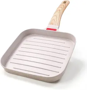Gp027 Biubumtu Grill Pan Mini Size 19cm/7.5 Inch Indoor Cooking Non-stick Steak Aluminum