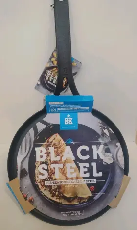 Bk Cookware 895156665915 Black Steel 10 Inch 26cm Crepe Pan Pre-seasoned Carbon New